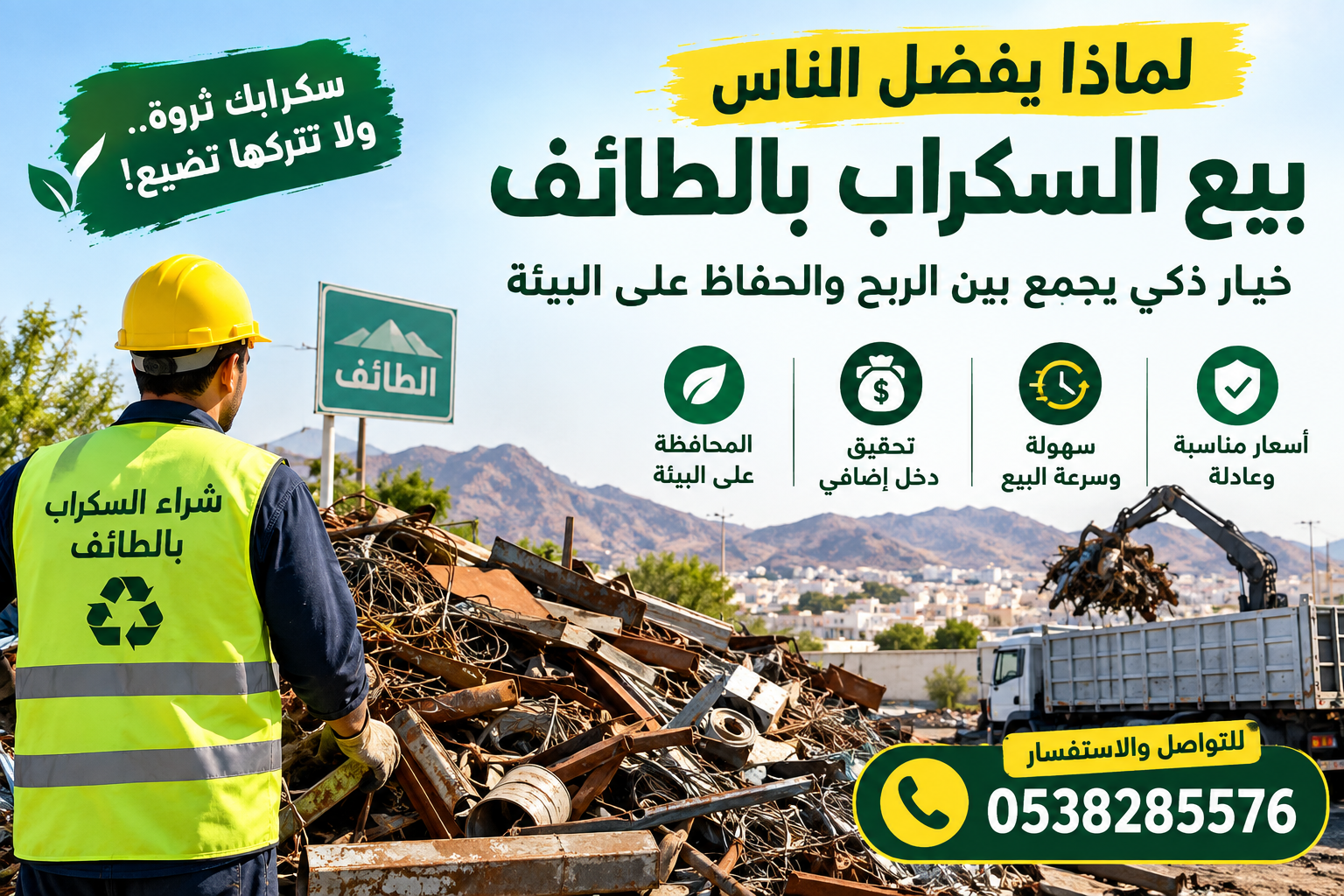 لماذا يفضل الناس بيع السكراب بالطائف 📞0538285576