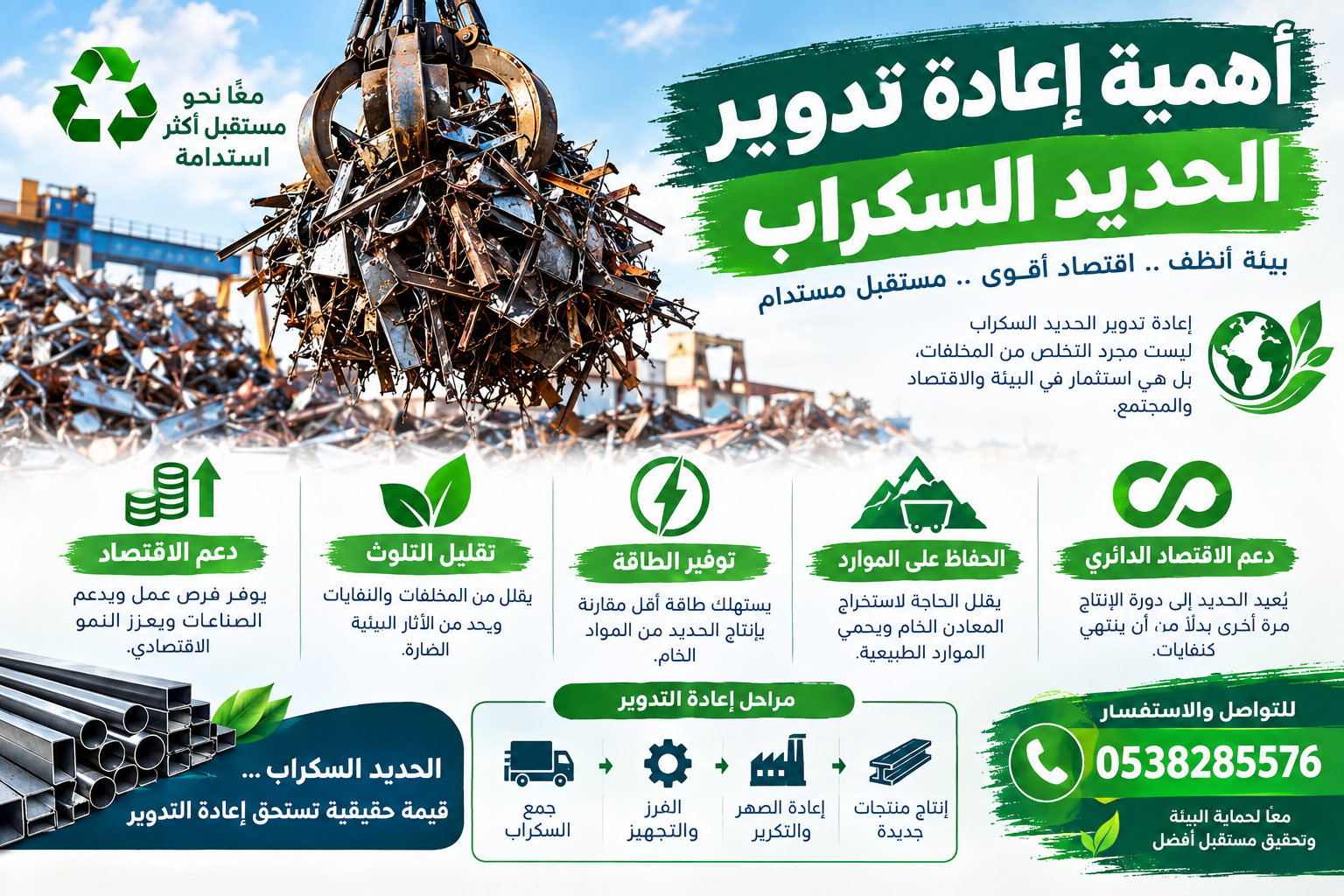 أهمية إعادة تدوير الحديد السكراب